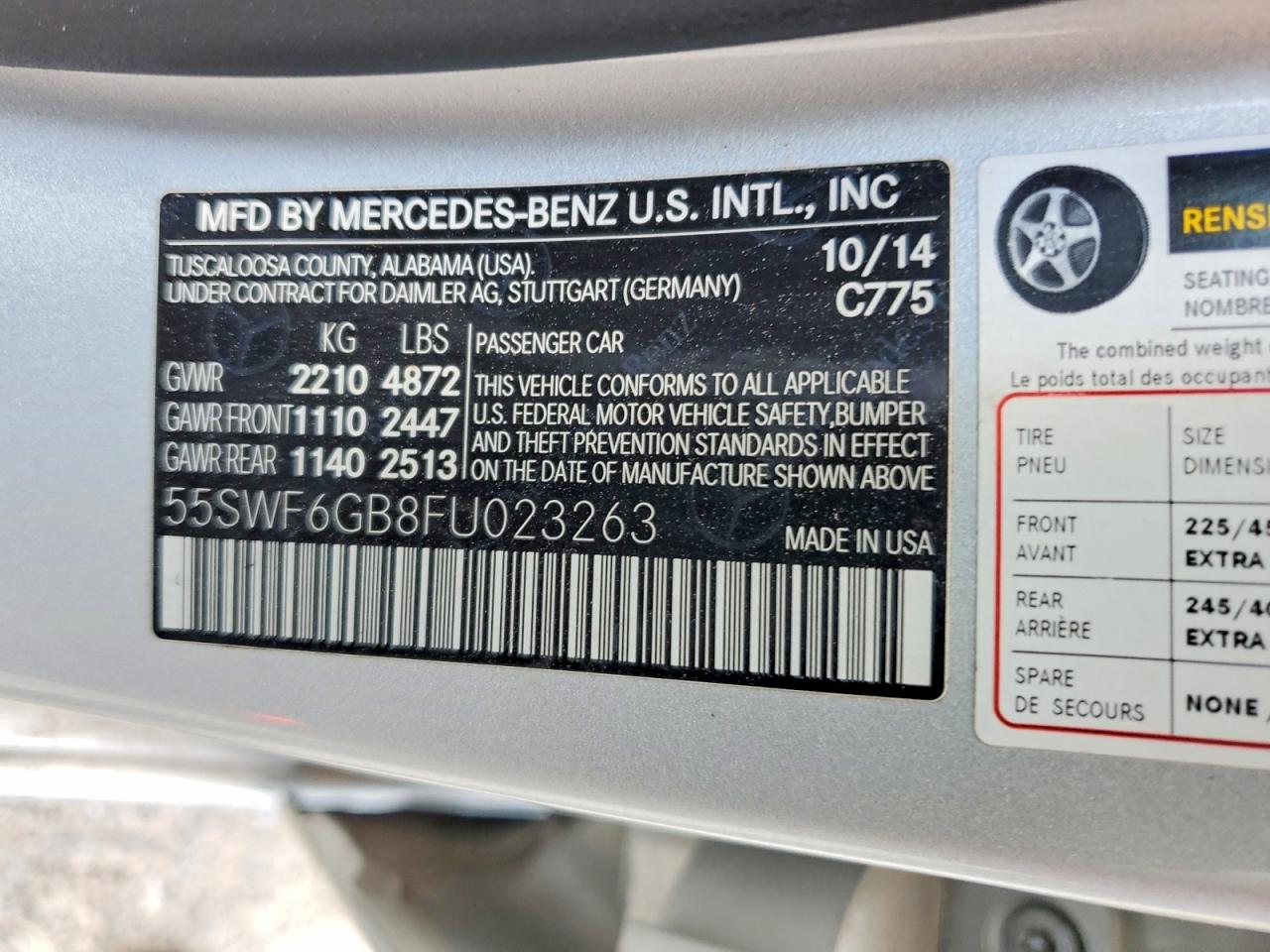 2015 MERCEDES-BENZ C-CLASS