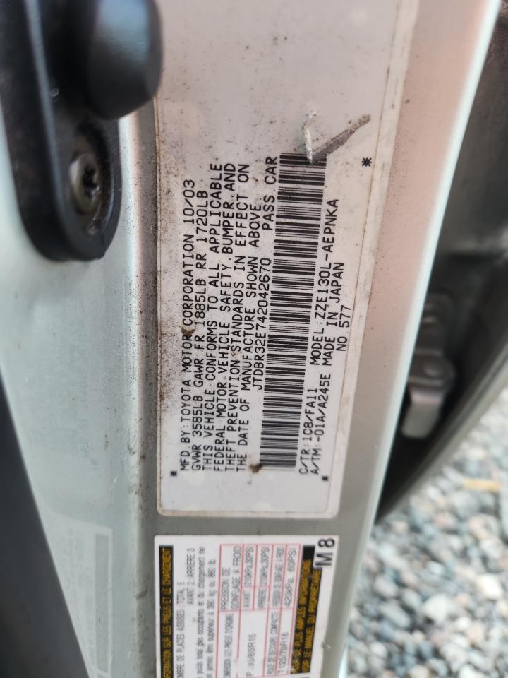 2004 TOYOTA COROLLA
