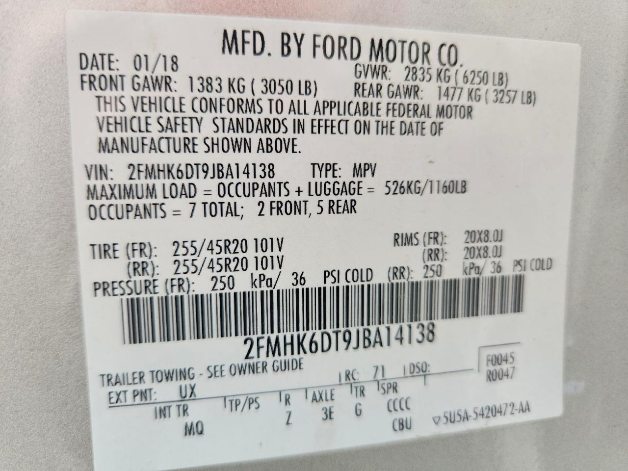 2018 FORD FLEX