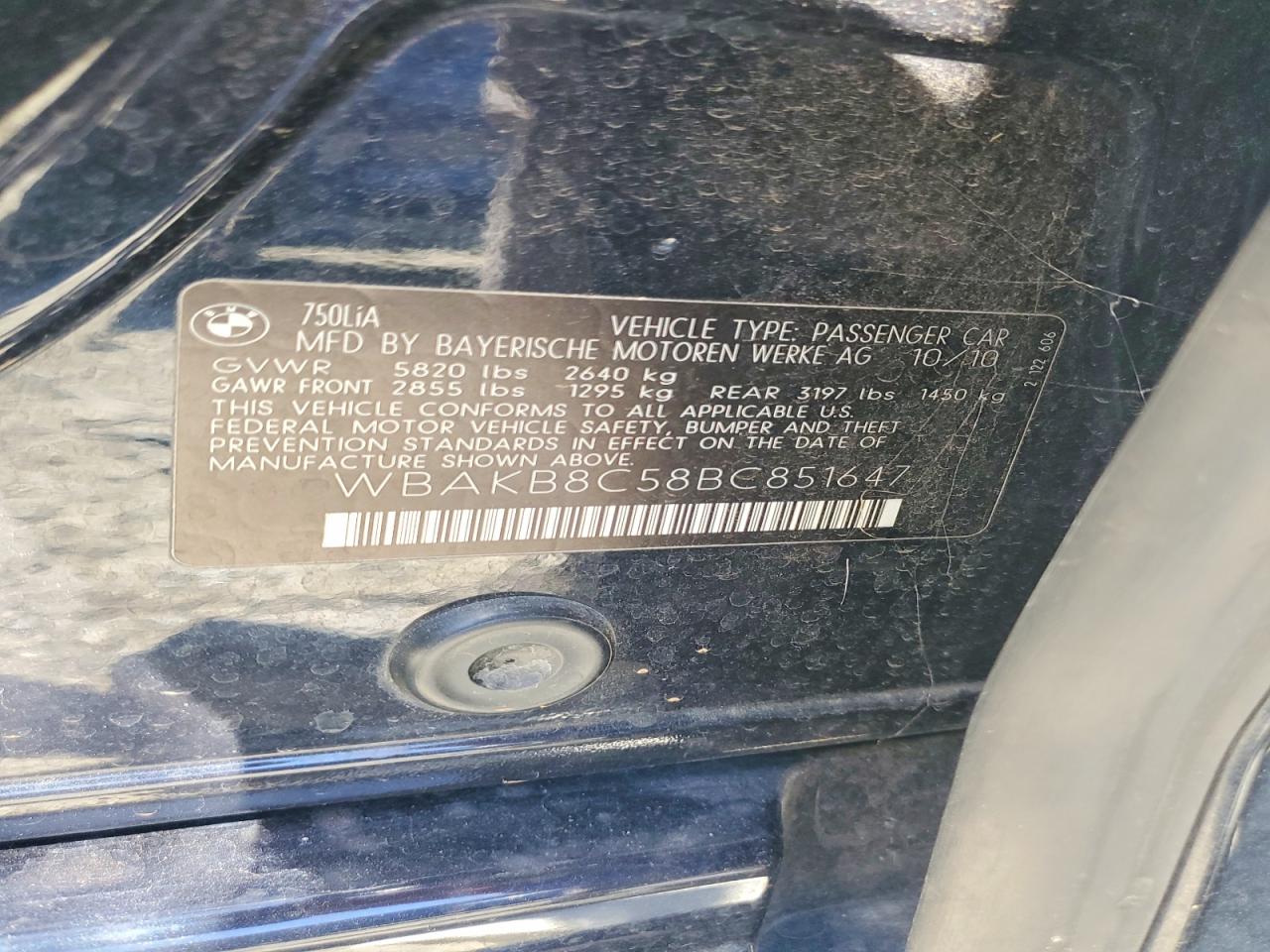 2011 BMW 7 SERIES