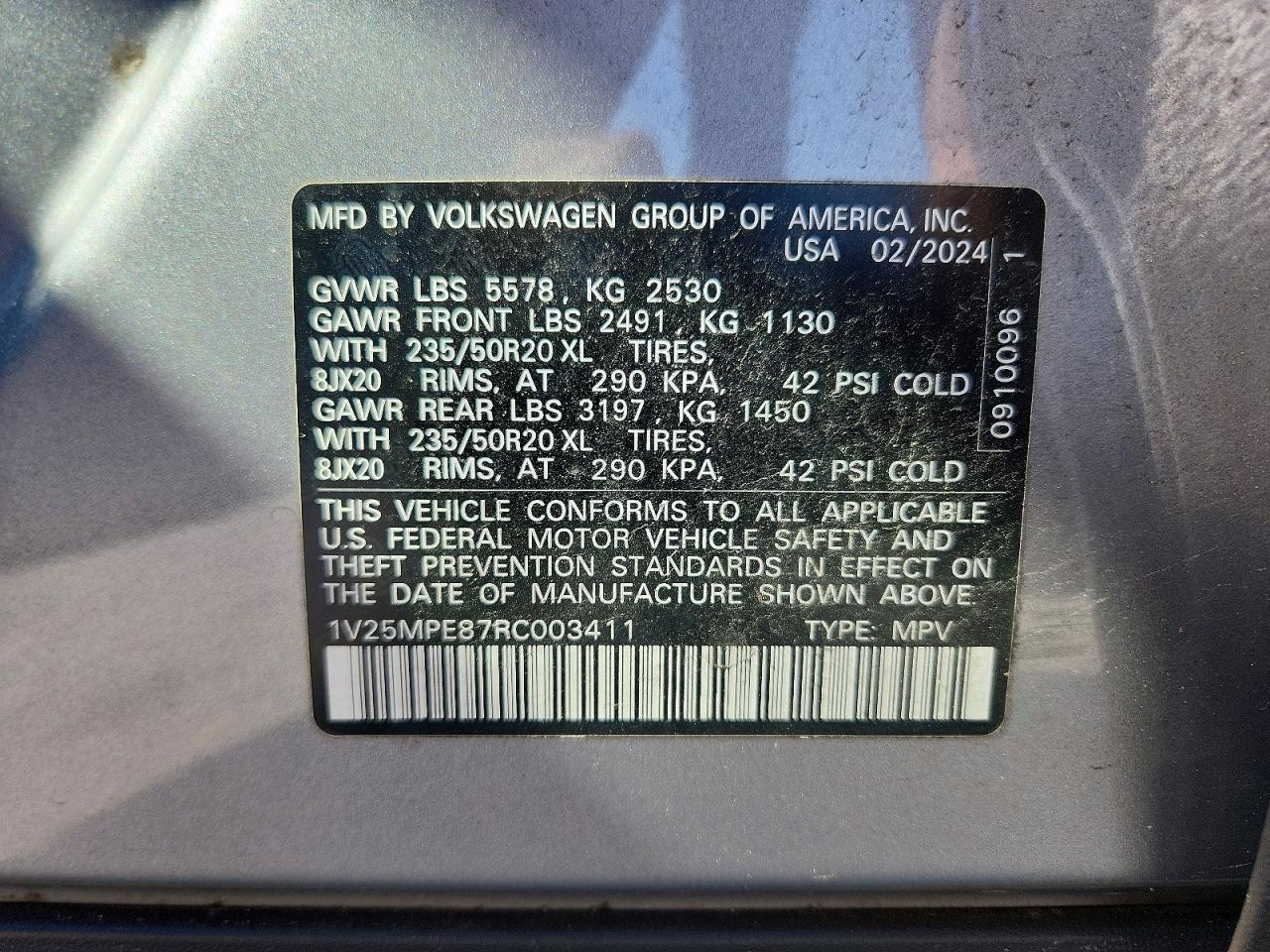 2024 VOLKSWAGEN ALL OTHER