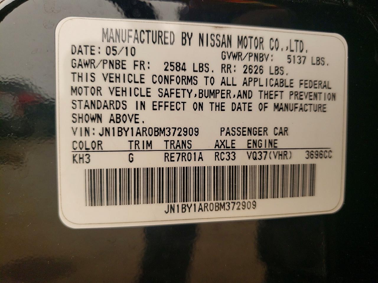 2011 INFINITI M37