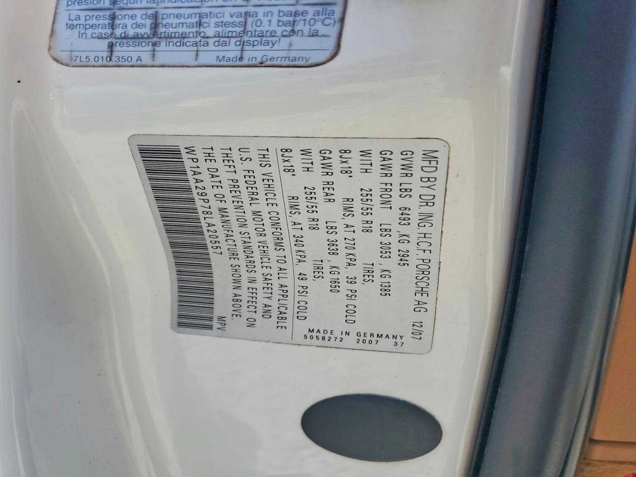 2008 PORSCHE CAYENNE