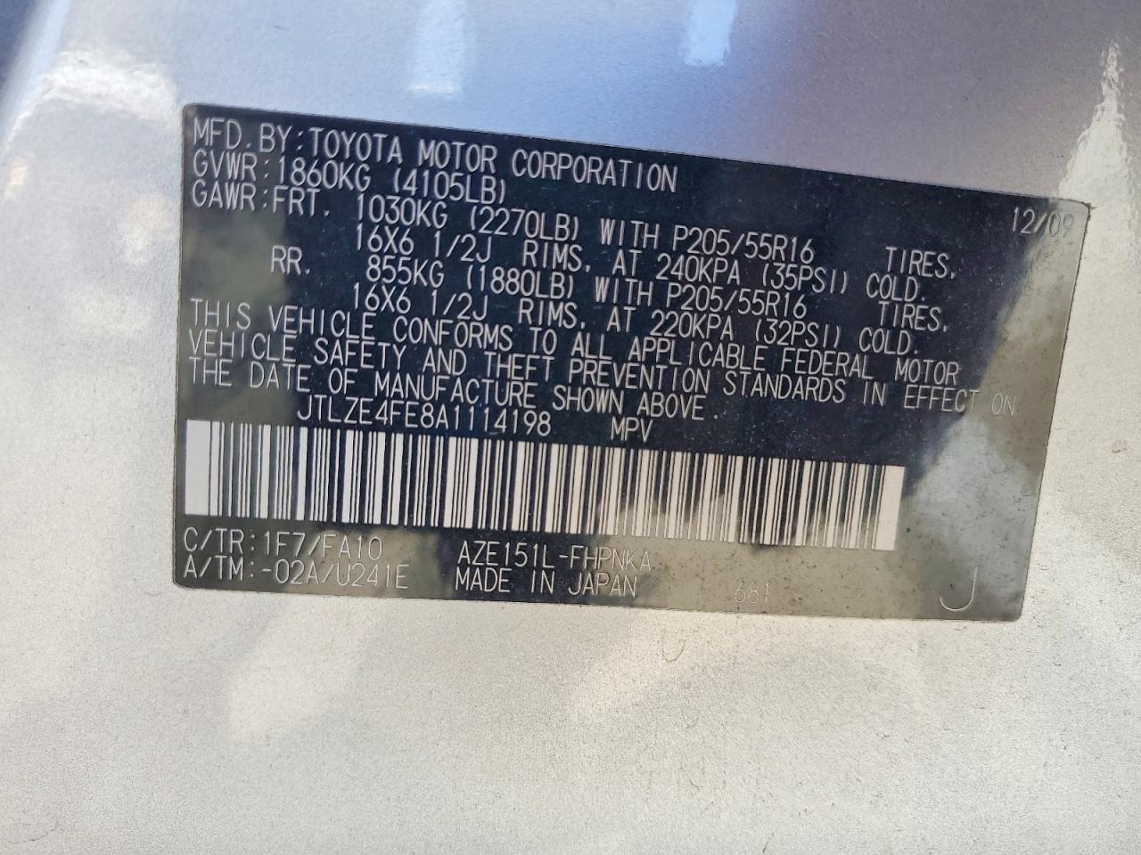 2010 TOYOTA SCION