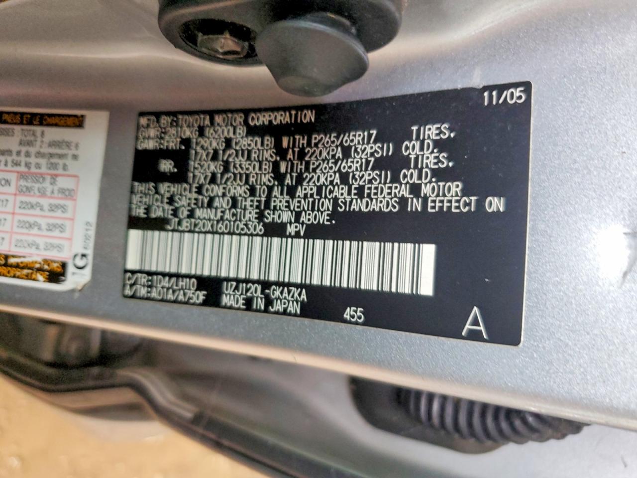 2006 LEXUS GX