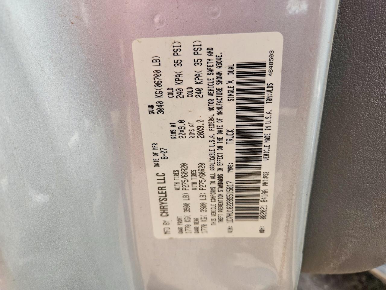 2008 DODGE RAM 1500