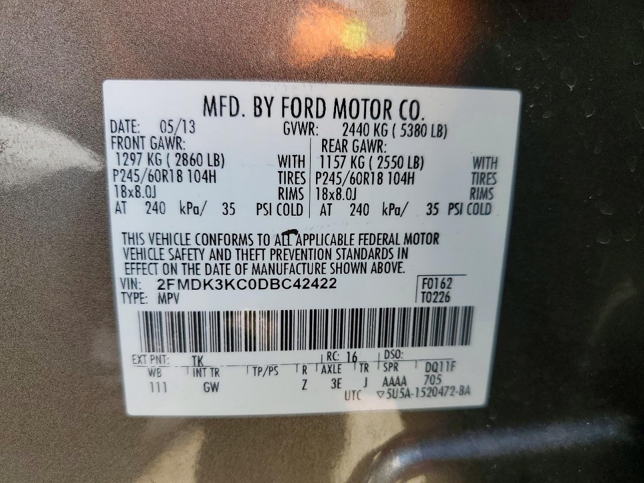 2013 FORD EDGE