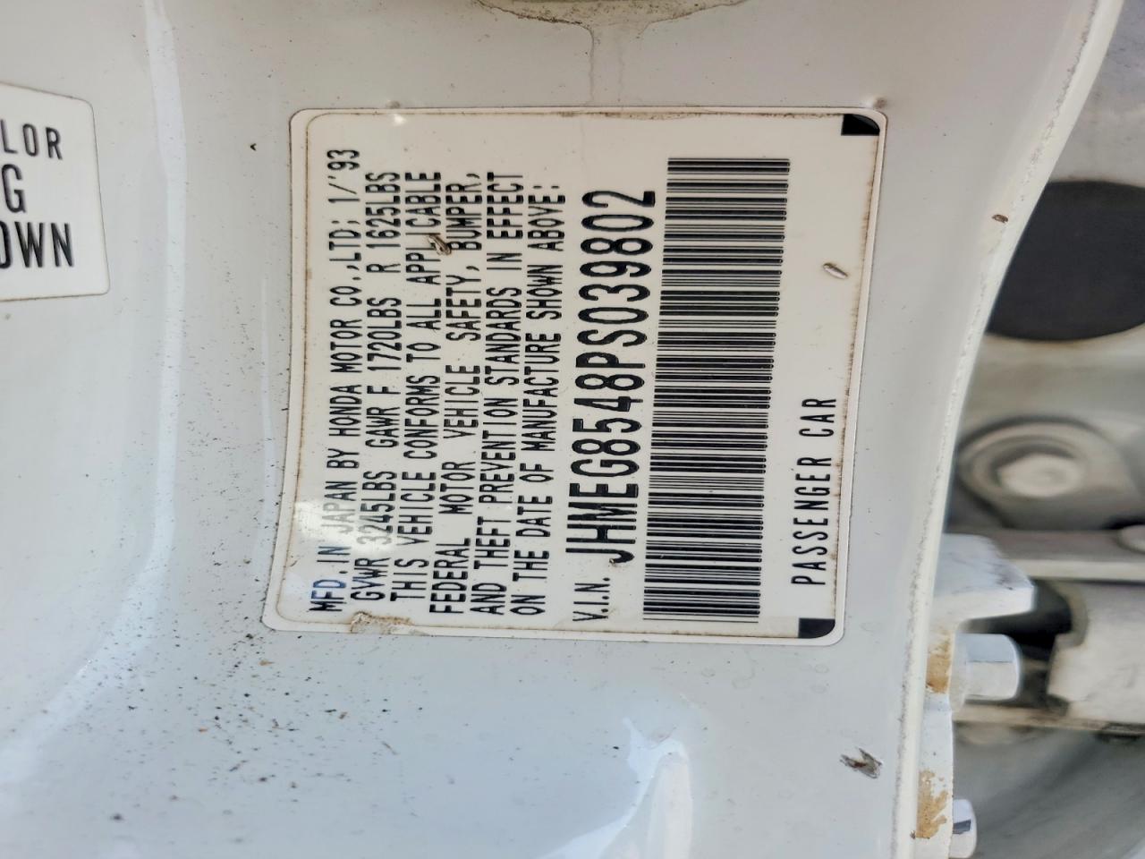 1993 HONDA CIVIC
