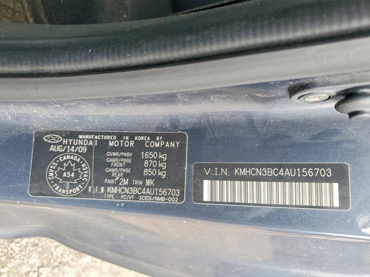 2010 HYUNDAI ACCENT