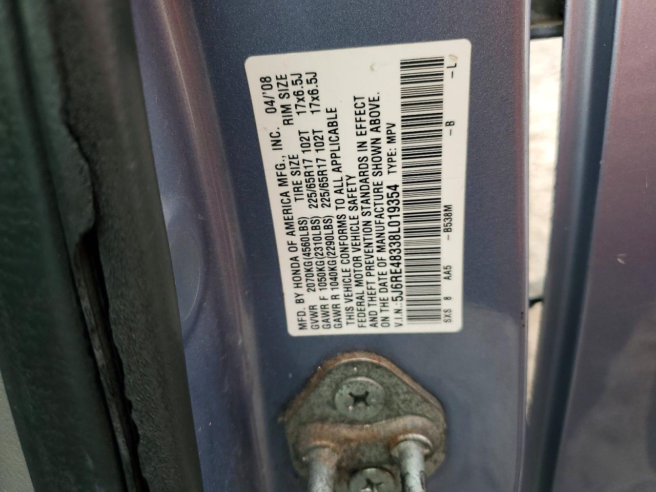 2008 HONDA CRV