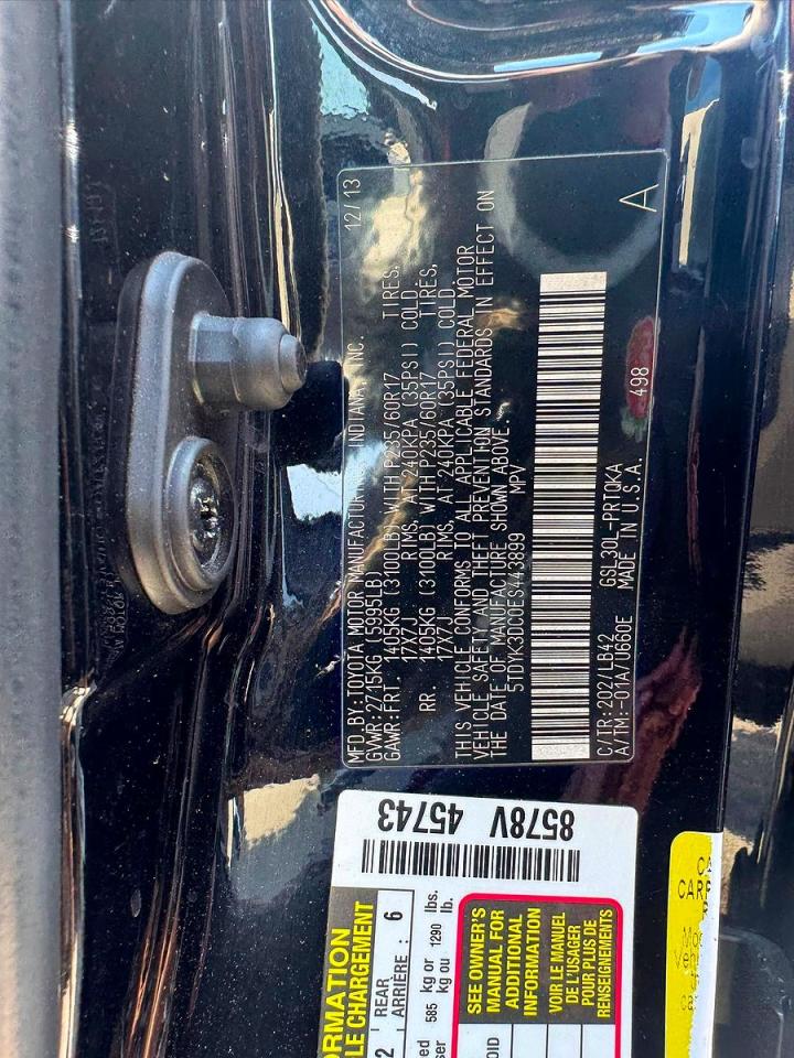2014 TOYOTA SIENNA