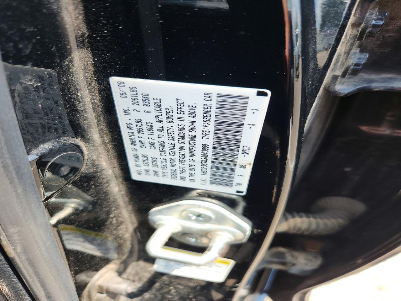 2009 HONDA ACCORD
