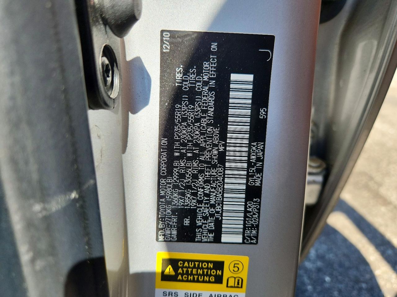 2011 LEXUS RX450