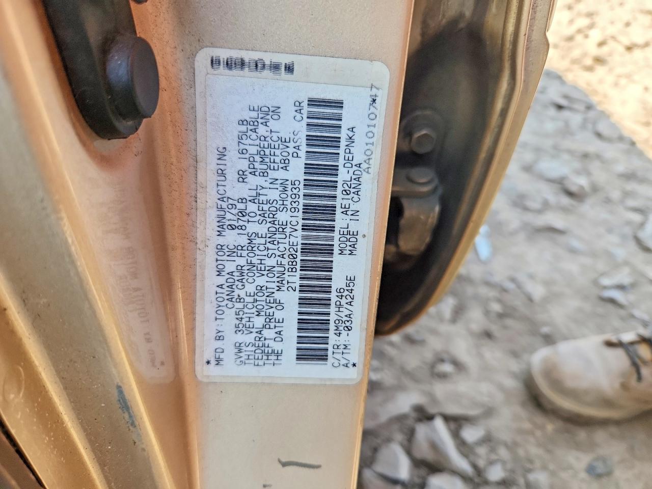 1997 TOYOTA COROLLA