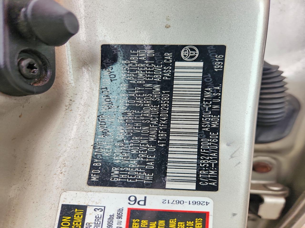 2013 TOYOTA CAMRY