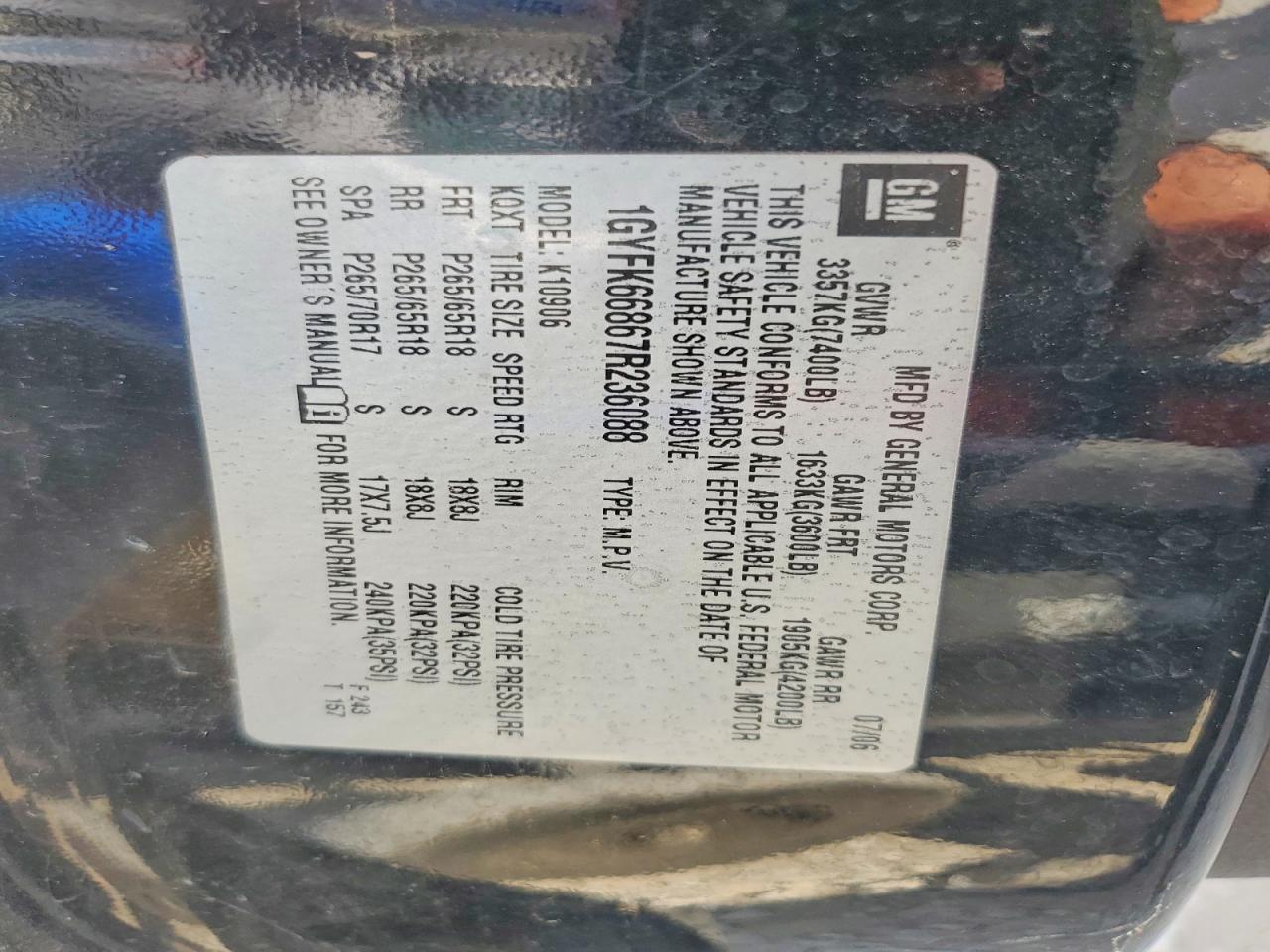 2007 CADILLAC ESCALADE