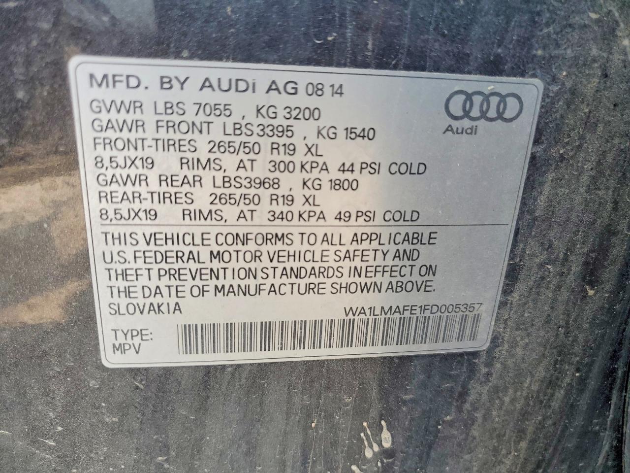 2015 AUDI Q7
