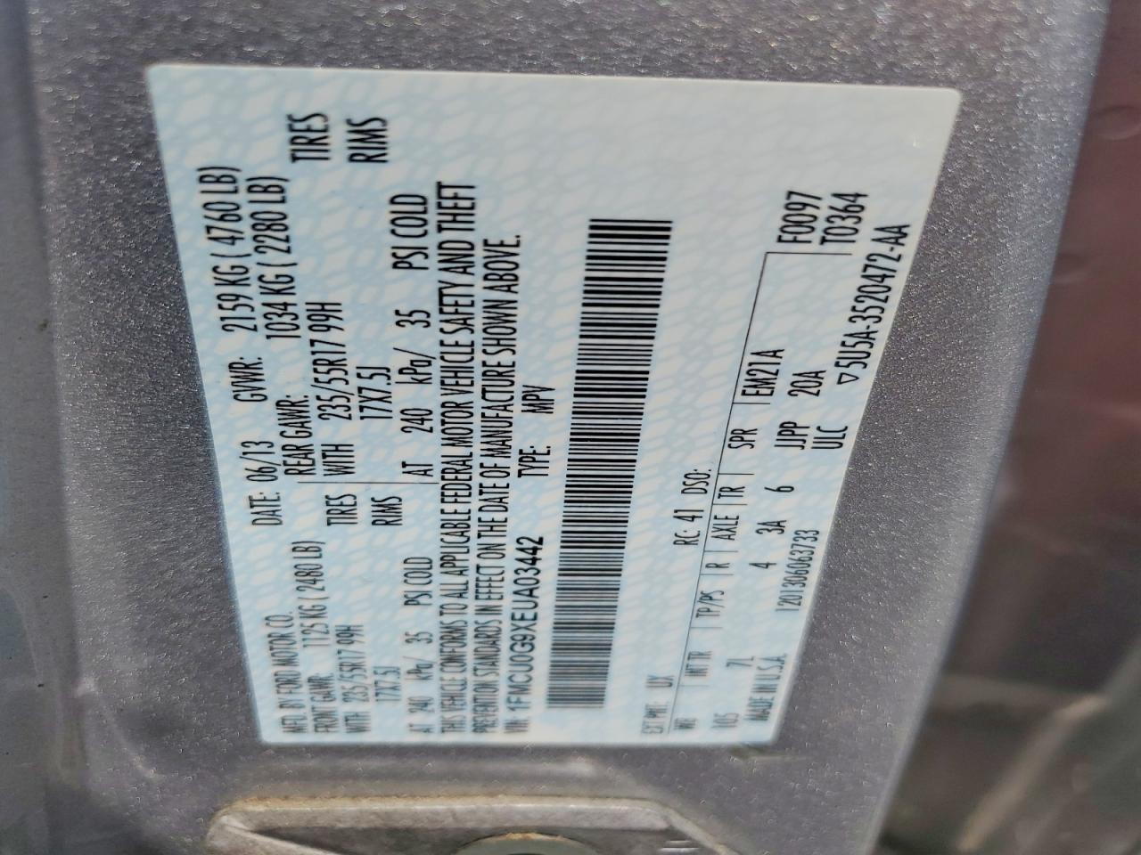 2014 FORD ESCAPE