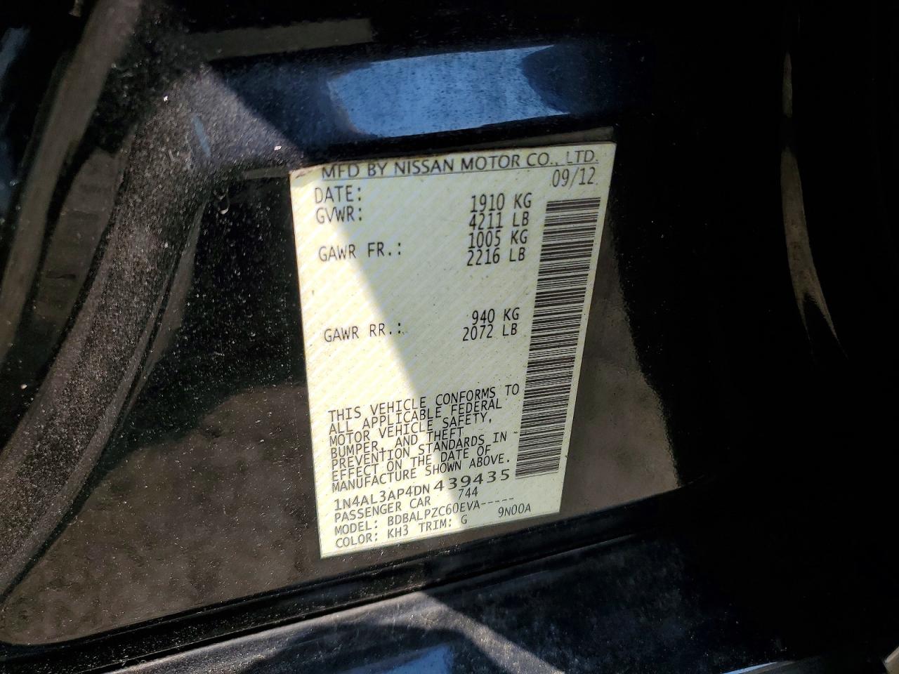 2013 NISSAN ALTIMA
