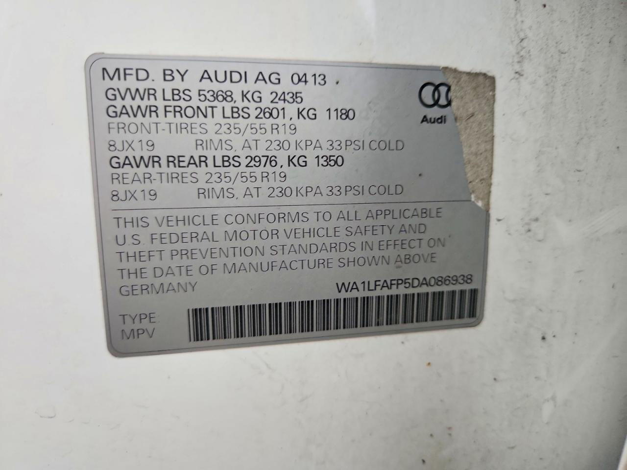 2013 AUDI Q5