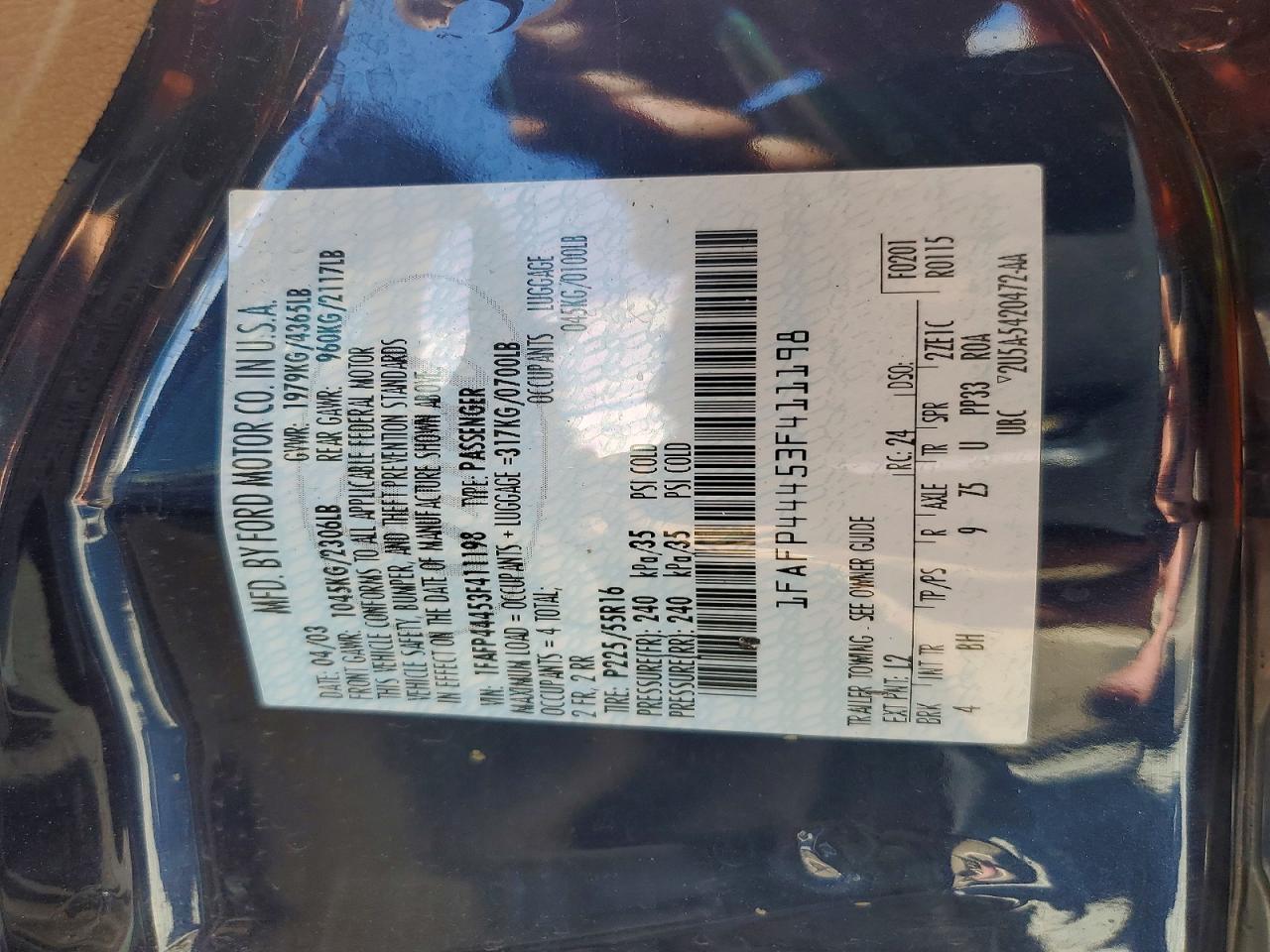 2003 FORD ALL Models