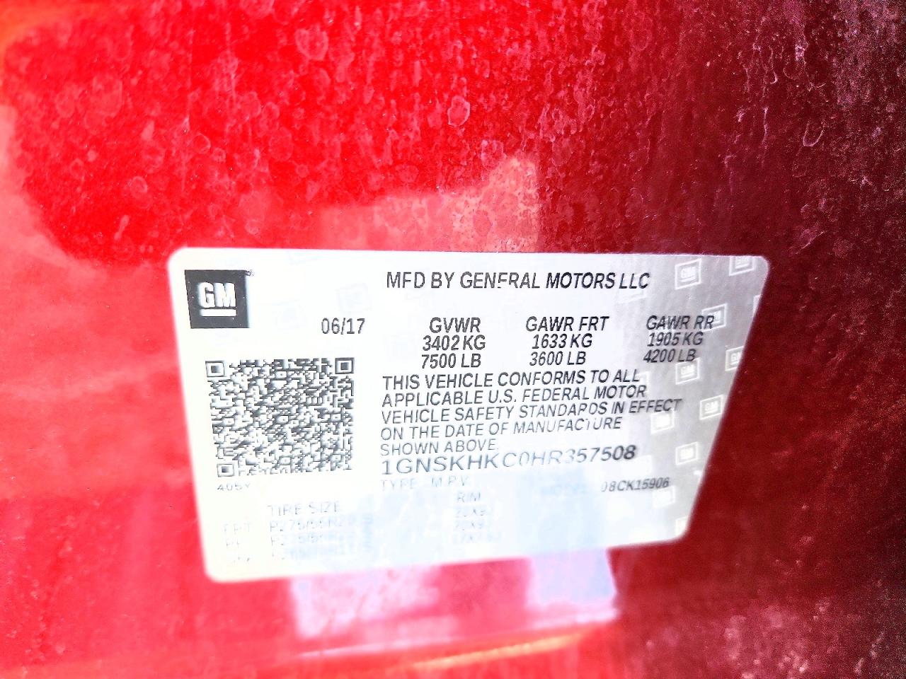 2017 CHEVROLET SUBURBAN