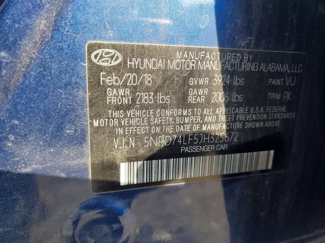 2018 HYUNDAI ELANTRA