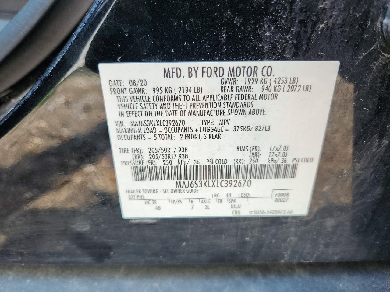 2020 FORD ECOSPORT
