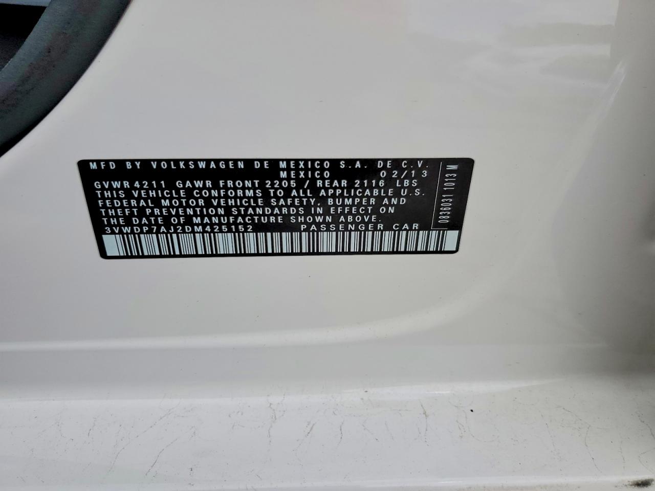 2013 VOLKSWAGEN JETTA