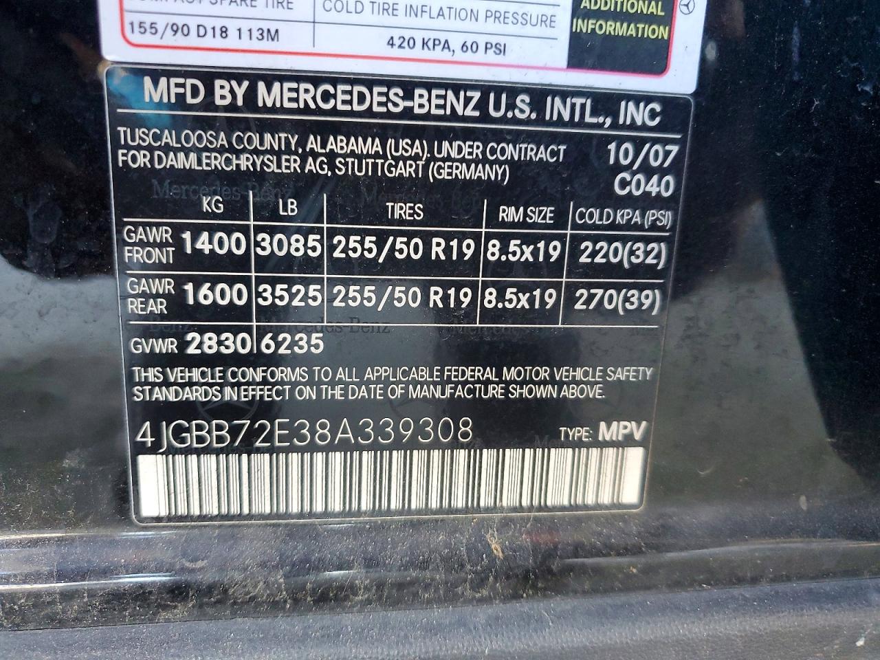 2008 MERCEDES-BENZ M-CLASS