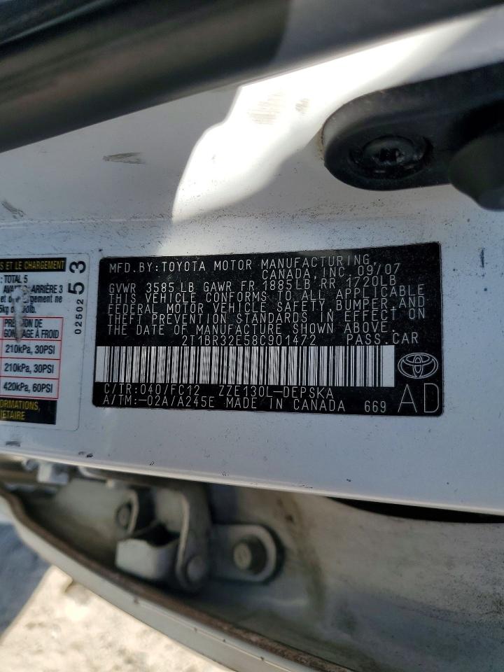 2008 TOYOTA COROLLA