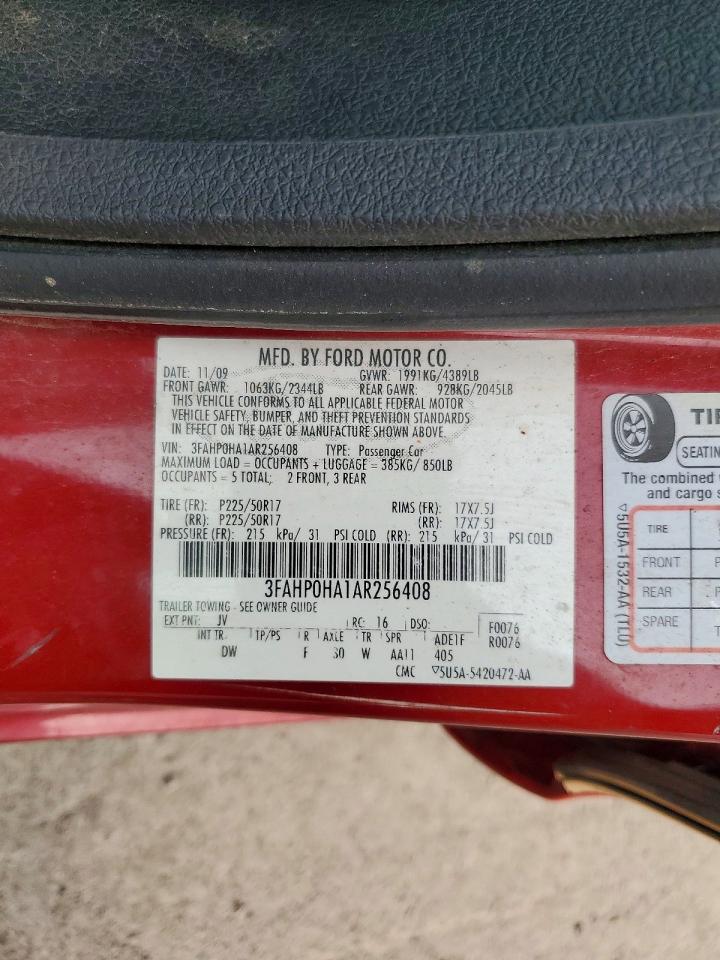 2010 FORD FUSION
