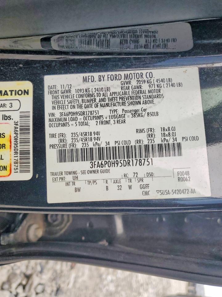 2013 FORD FUSION