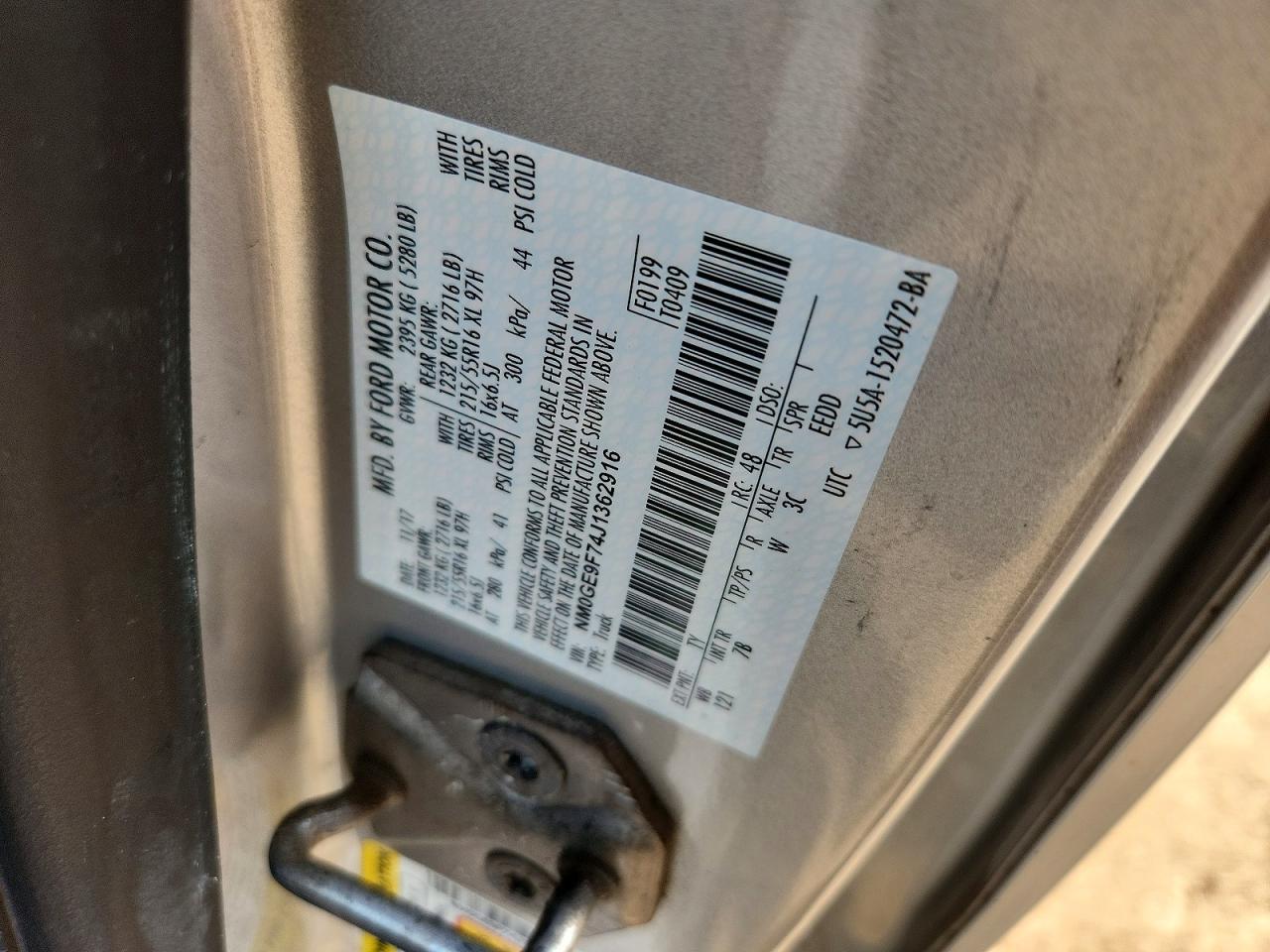 2018 FORD TRANSIT