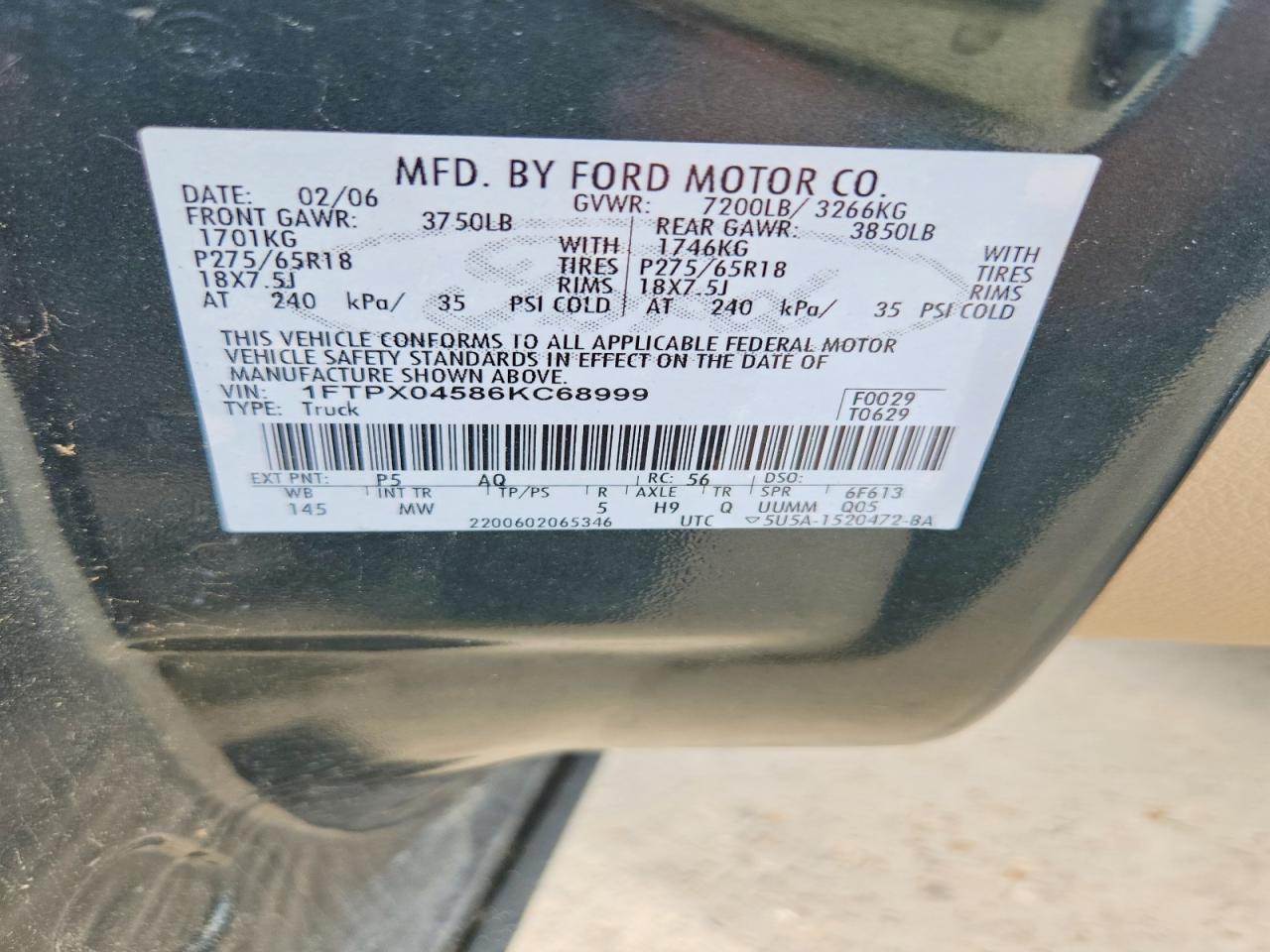 2006 FORD F150