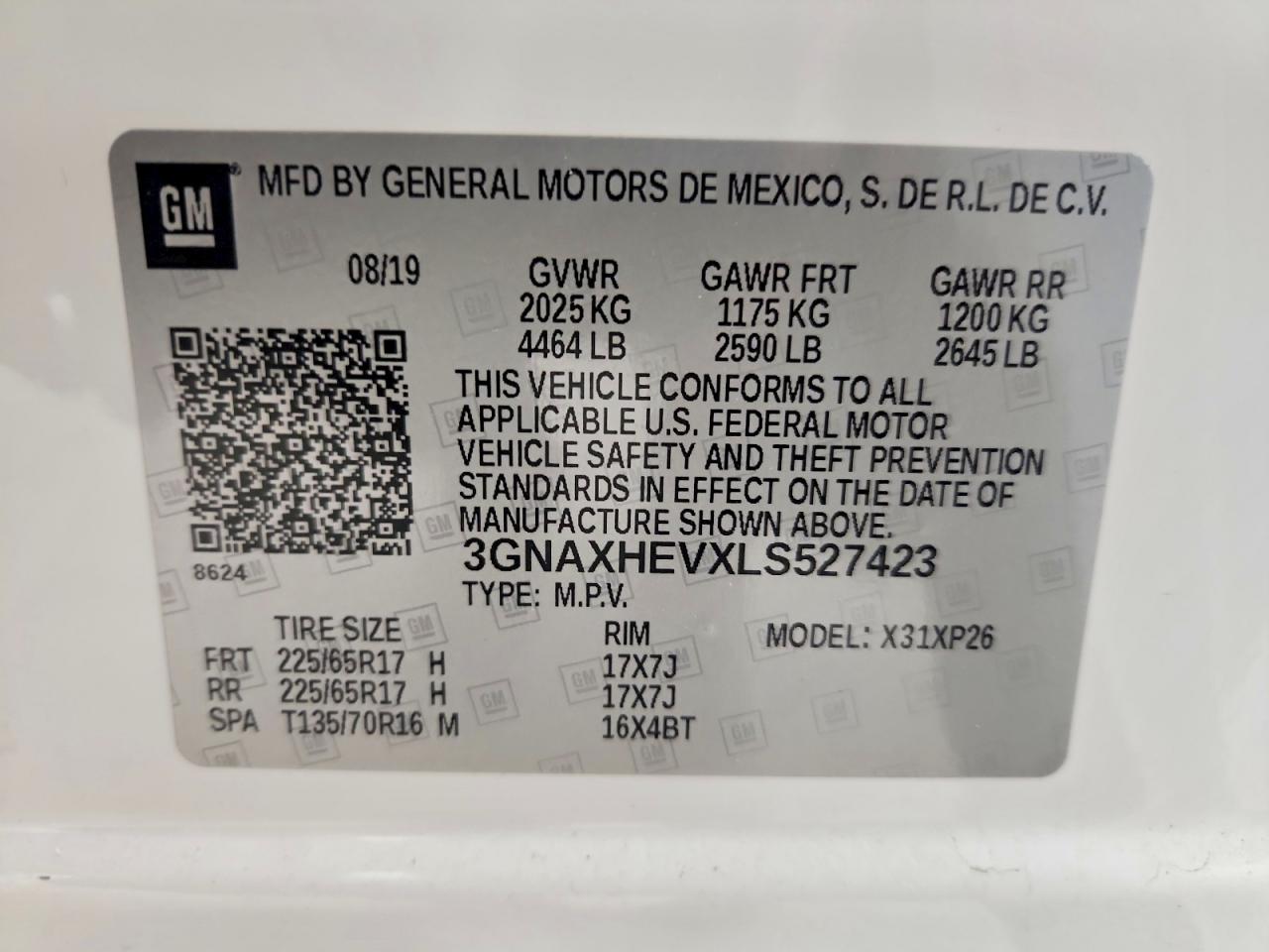 2020 CHEVROLET EQUINOX