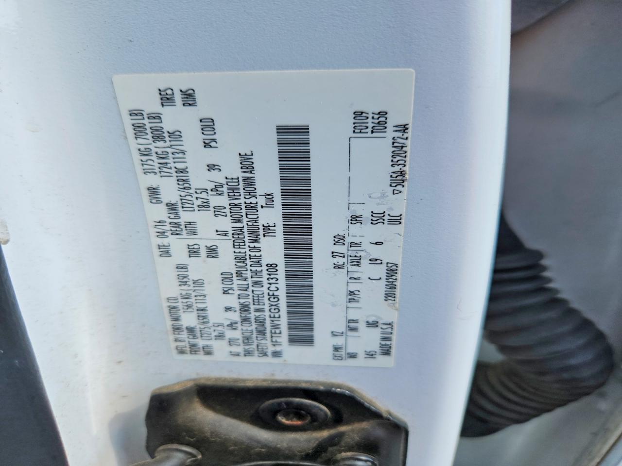 2016 FORD F150