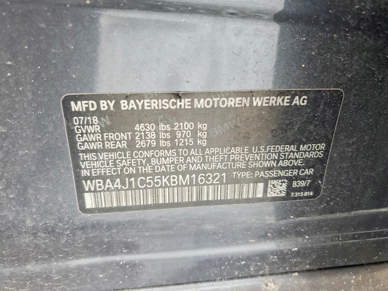 2019 BMW 4 SERIES
