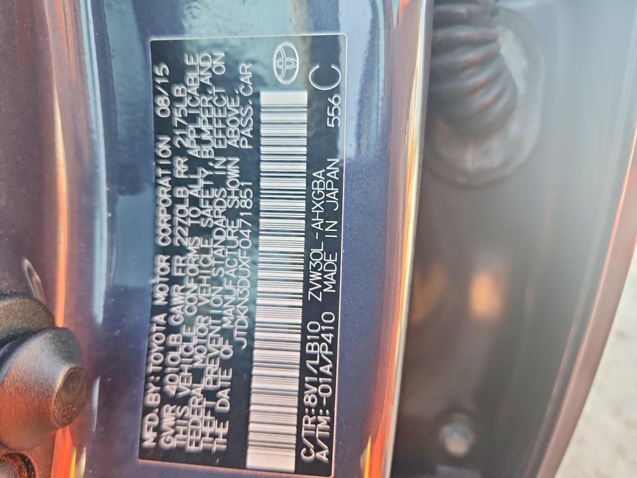 2015 TOYOTA PRIUS