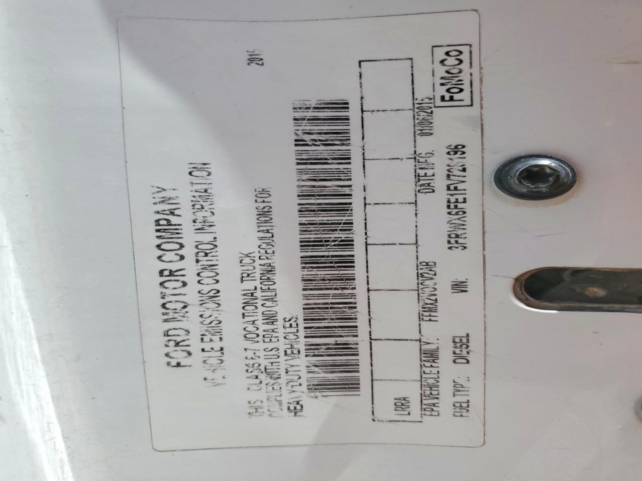 2015 FORD F650
