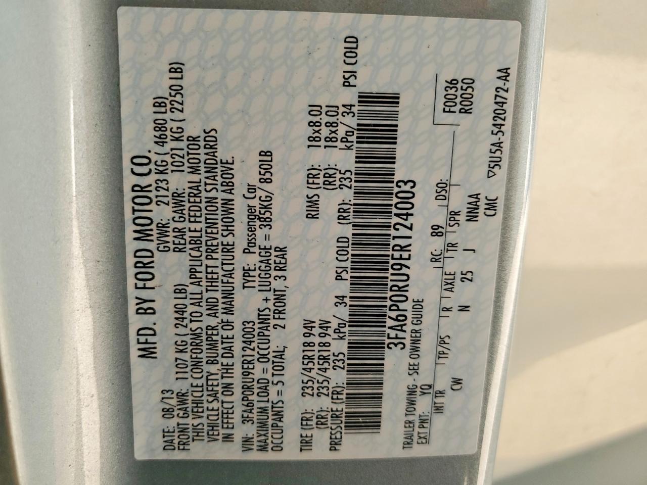 2014 FORD FUSION