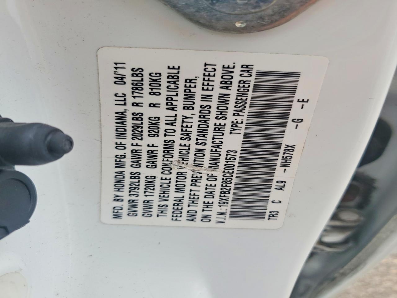2012 HONDA CIVIC