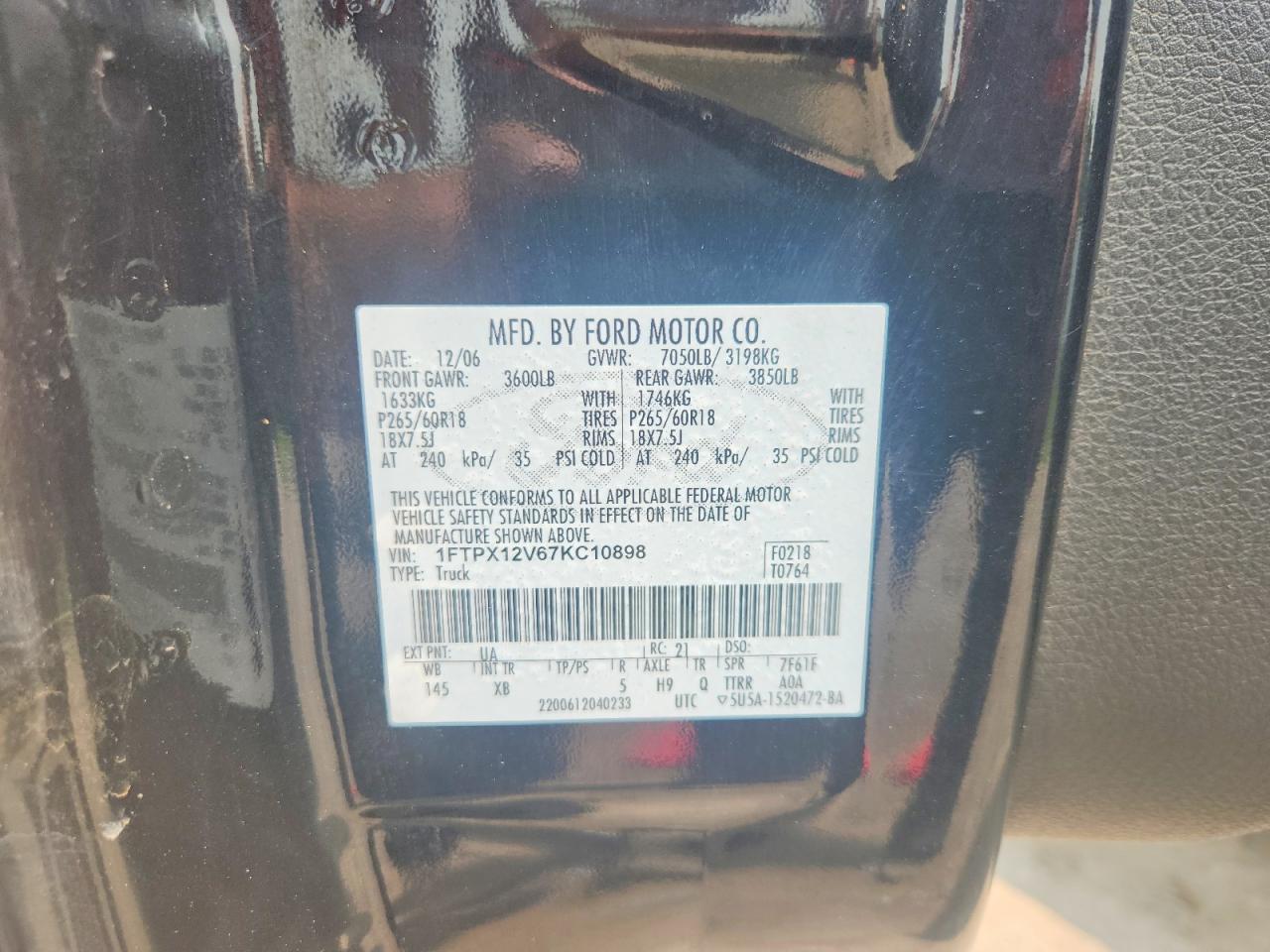 2007 FORD F150