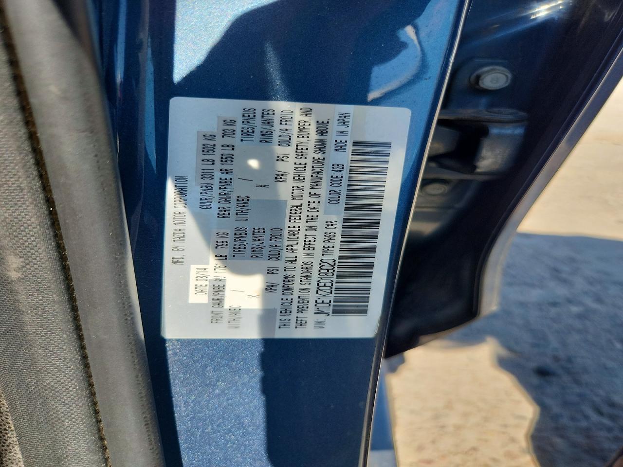 2014 MAZDA 2