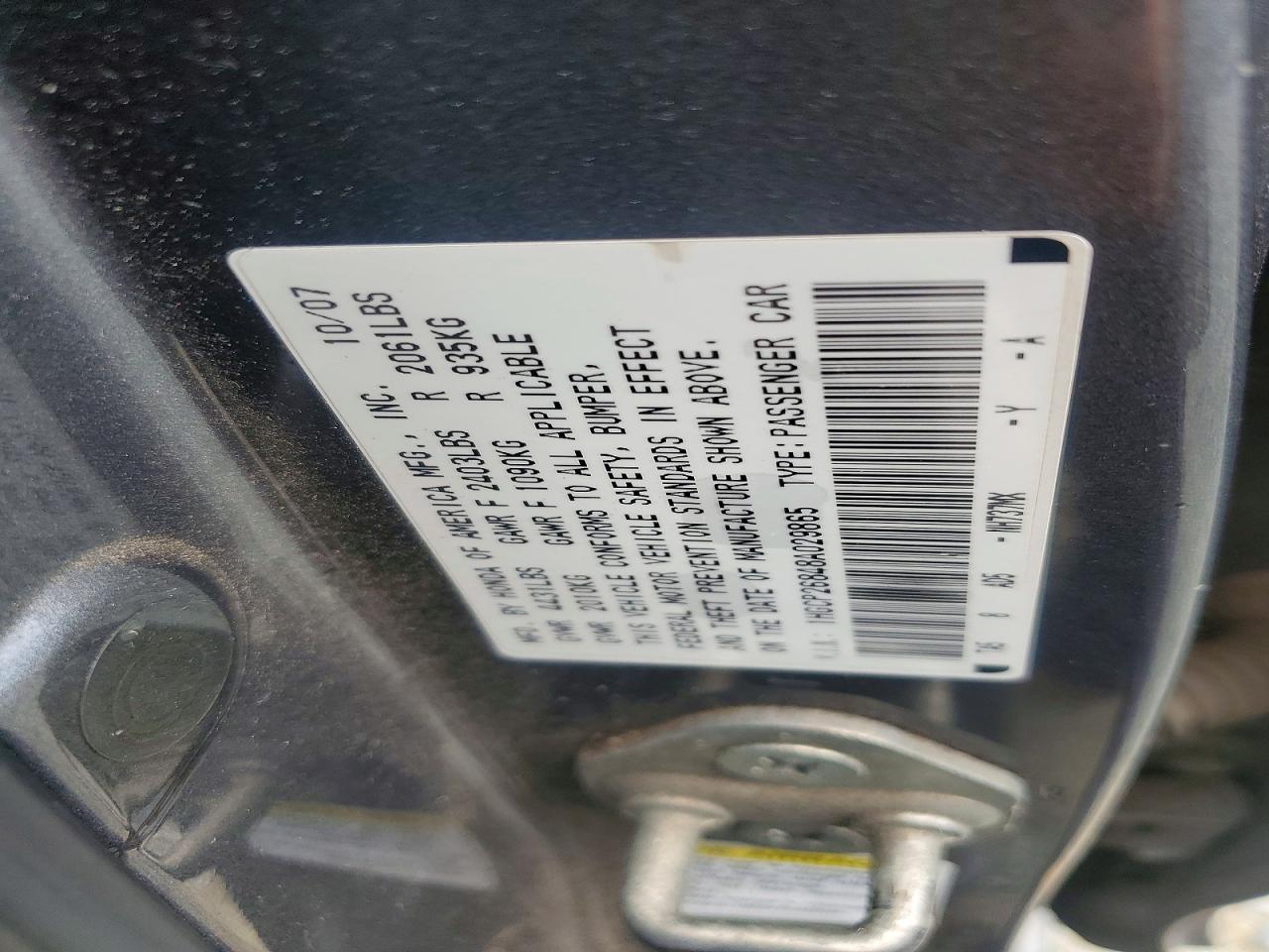 2008 HONDA ACCORD