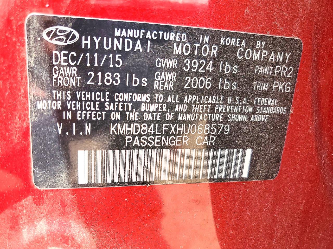 2017 HYUNDAI ELANTRA