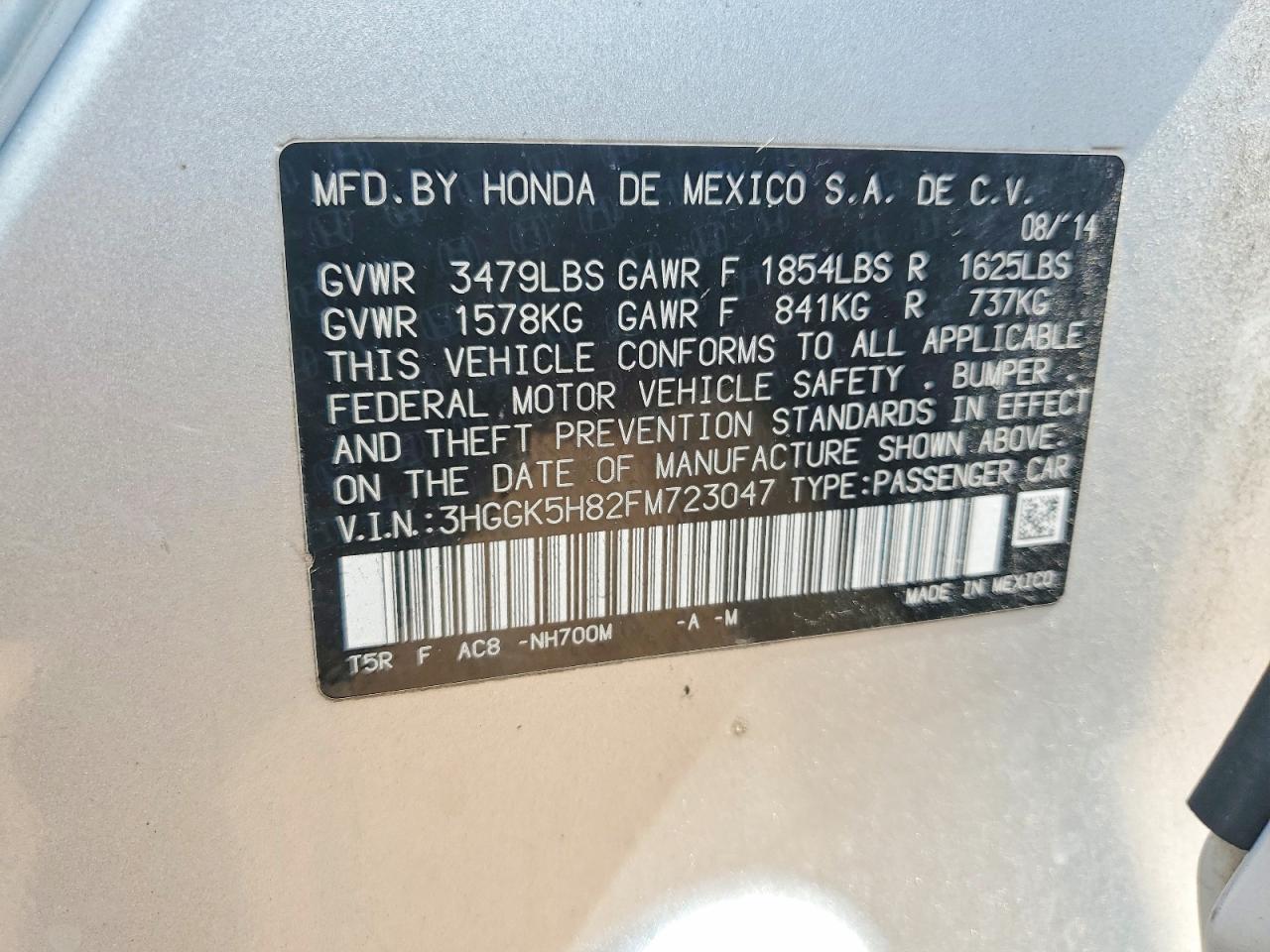 2015 HONDA FIT