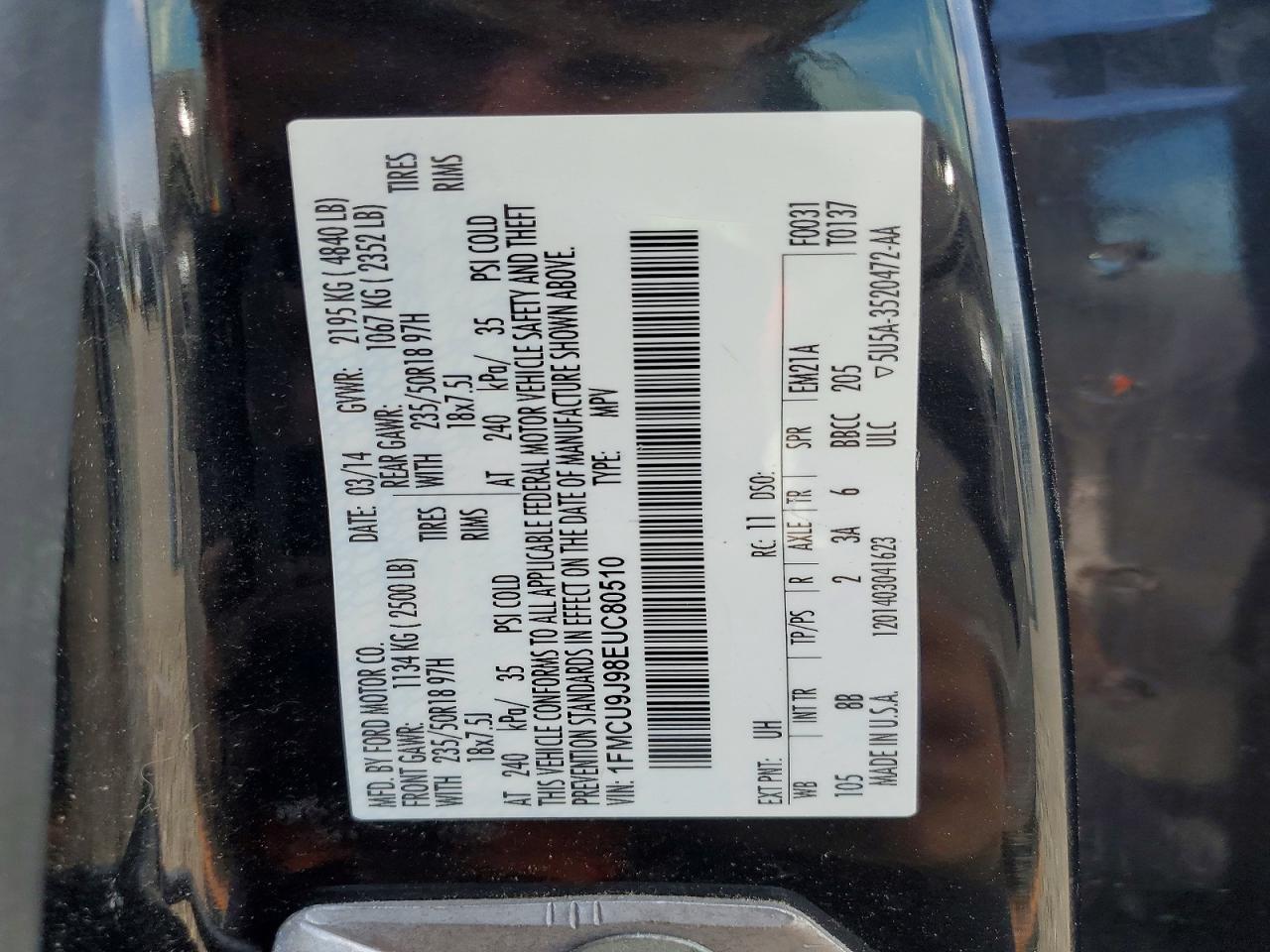 2014 FORD ESCAPE