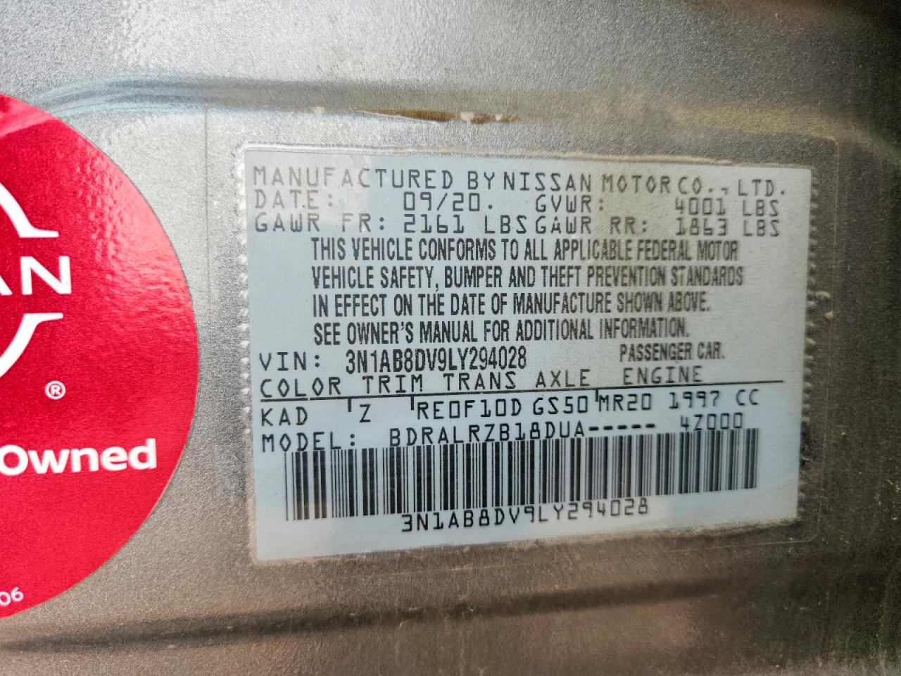 2020 NISSAN SENTRA