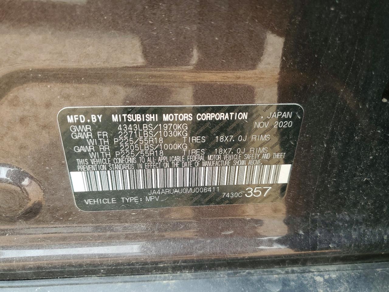2021 MITSUBISHI OUTLANDER